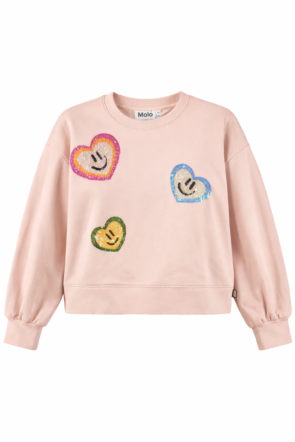 Felpa Marge per bambina Molo rosa con paillettes 2S26J206 8058 MOLO 