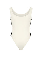 Body per bambina Palm Angels Kids bianco con logo sul davanti PGBD00CS26FLE001 002 PALM ANGELS KIDS 