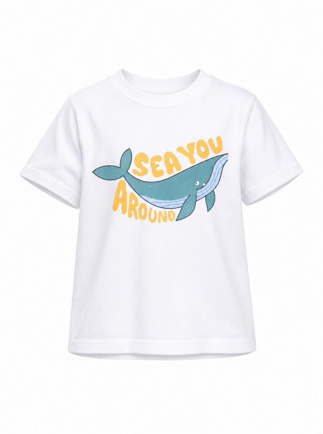 T-shirt per bambino Stella McCartney Kids bianca con stampa grafica balena TY8Q41 Z0434 100 STELLA McCARTNEY KIDS 