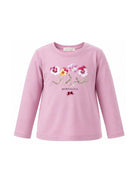 T-shirt per bambina Monnalisa Kids rosa con stampa a fiori 11H615 8201 0063 MONNALISA KIDS 