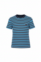 T-shirt per bambino Emporio Armani Kids blu con motivo a righe EB001252 AF21697 MB013 EMPORIO ARMANI KIDS 