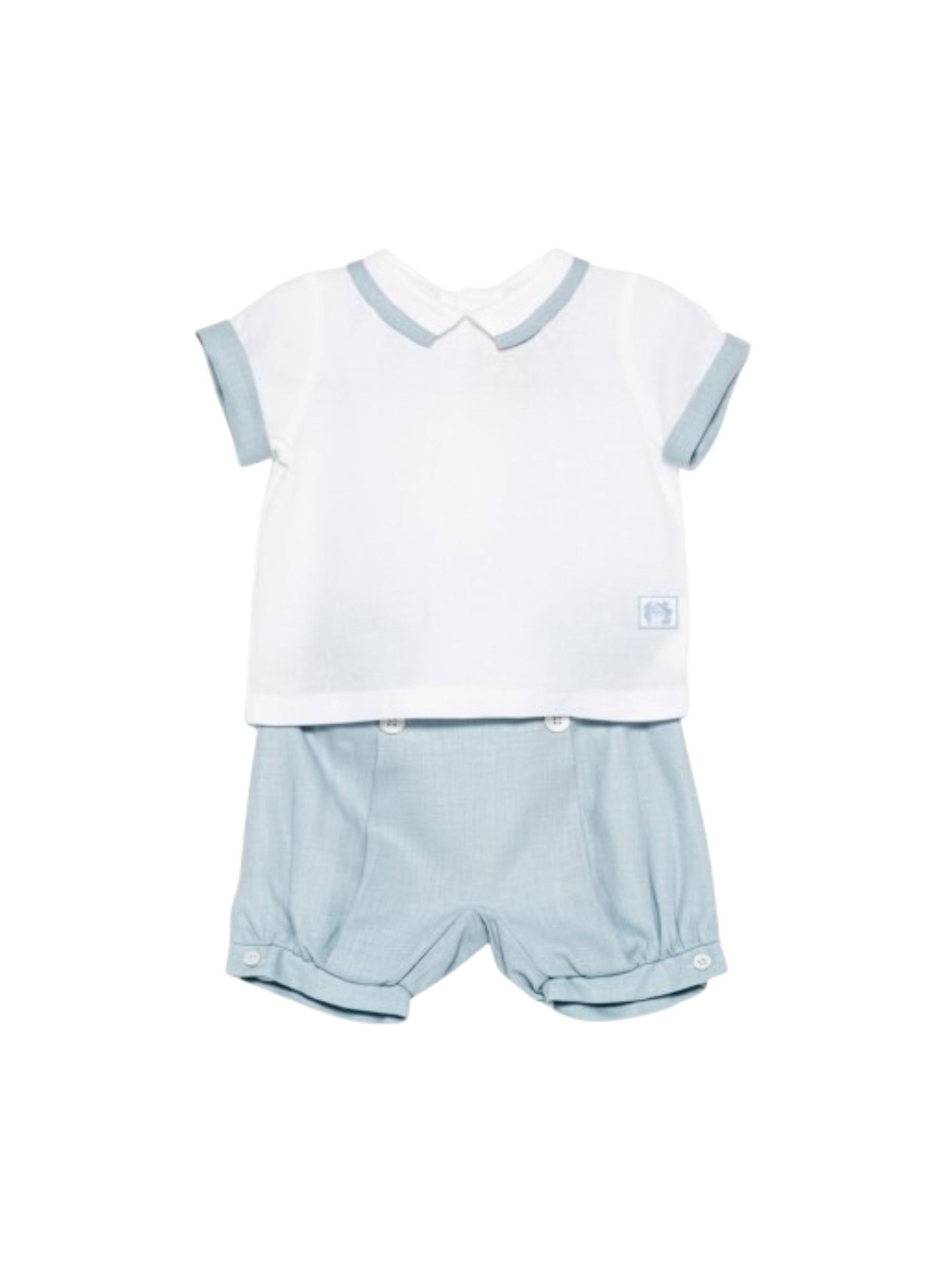 Completo t-shirt e shorts per neonato La Stupenderia multicolore con colletto classico 2CCCT61 D13 LA STUPENDERIA KIDS 