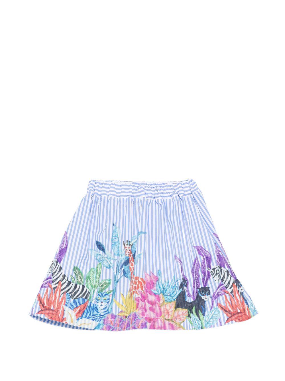 Gonna per bambina Stella Jean Kids multicolore con stampa grafica animali SS26SJG615 G017 STELLA JEAN KIDS 