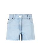Shorts per bambina Stella McCartney Kids denim con decorazioni in crochet floreali sul retro TY6A39 Z0153 600 STELLA McCARTNEY KIDS 