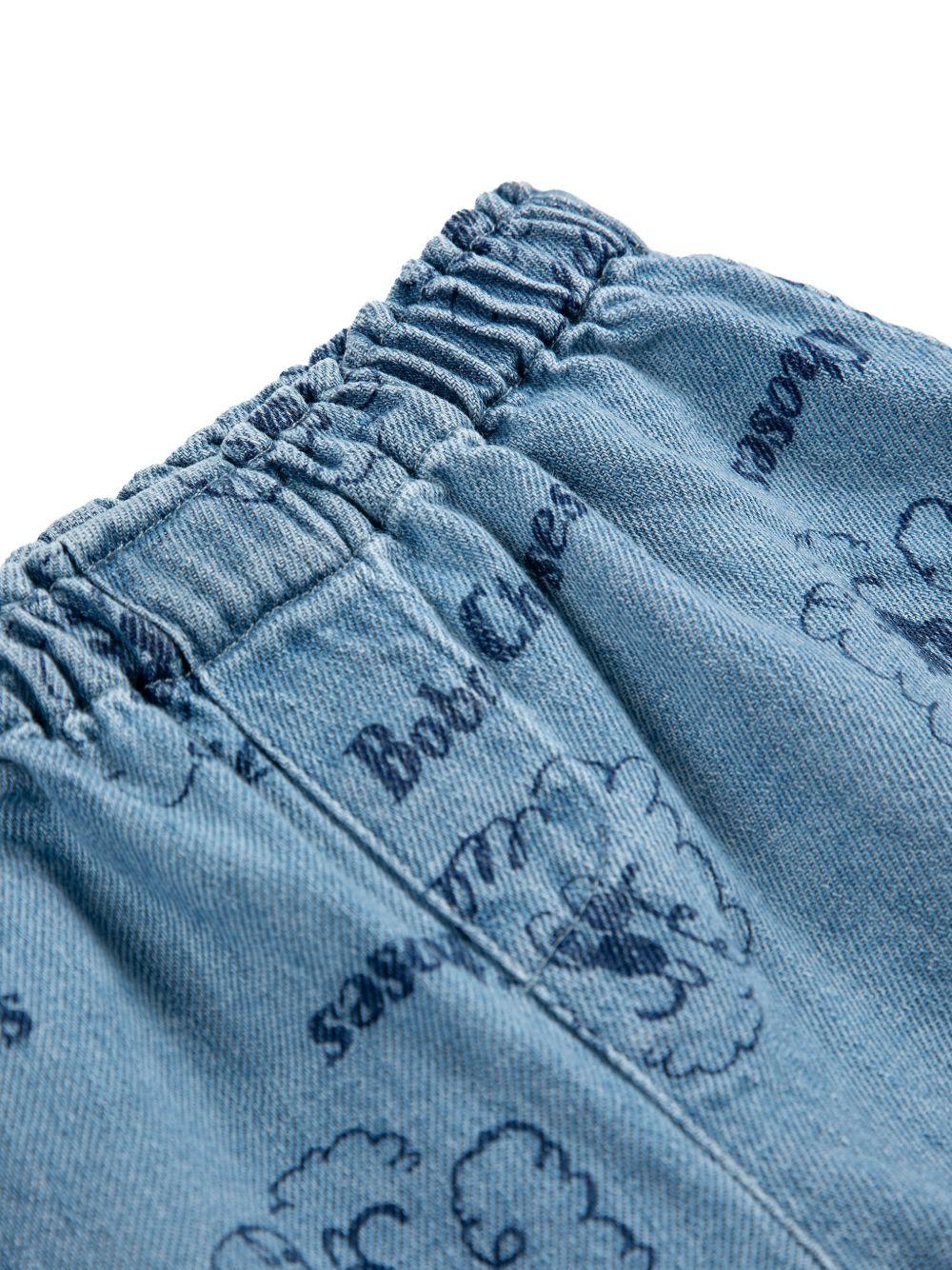 Shorts per neonato Bobo Choses denim con stampa grafica all-over B126AB057 461 BOBO CHOSES KIDS 