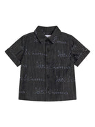 Camicia per neonato Dolce & Gabbana Kids nero in denim con colletto classico L14S22 LDC87 S9000 DOLCE & GABBANA KIDS 