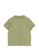 Polo per neonato Moschino Kids verde con stampa grafica con logo MUM04JLFA09 30037 MOSCHINO KIDS 