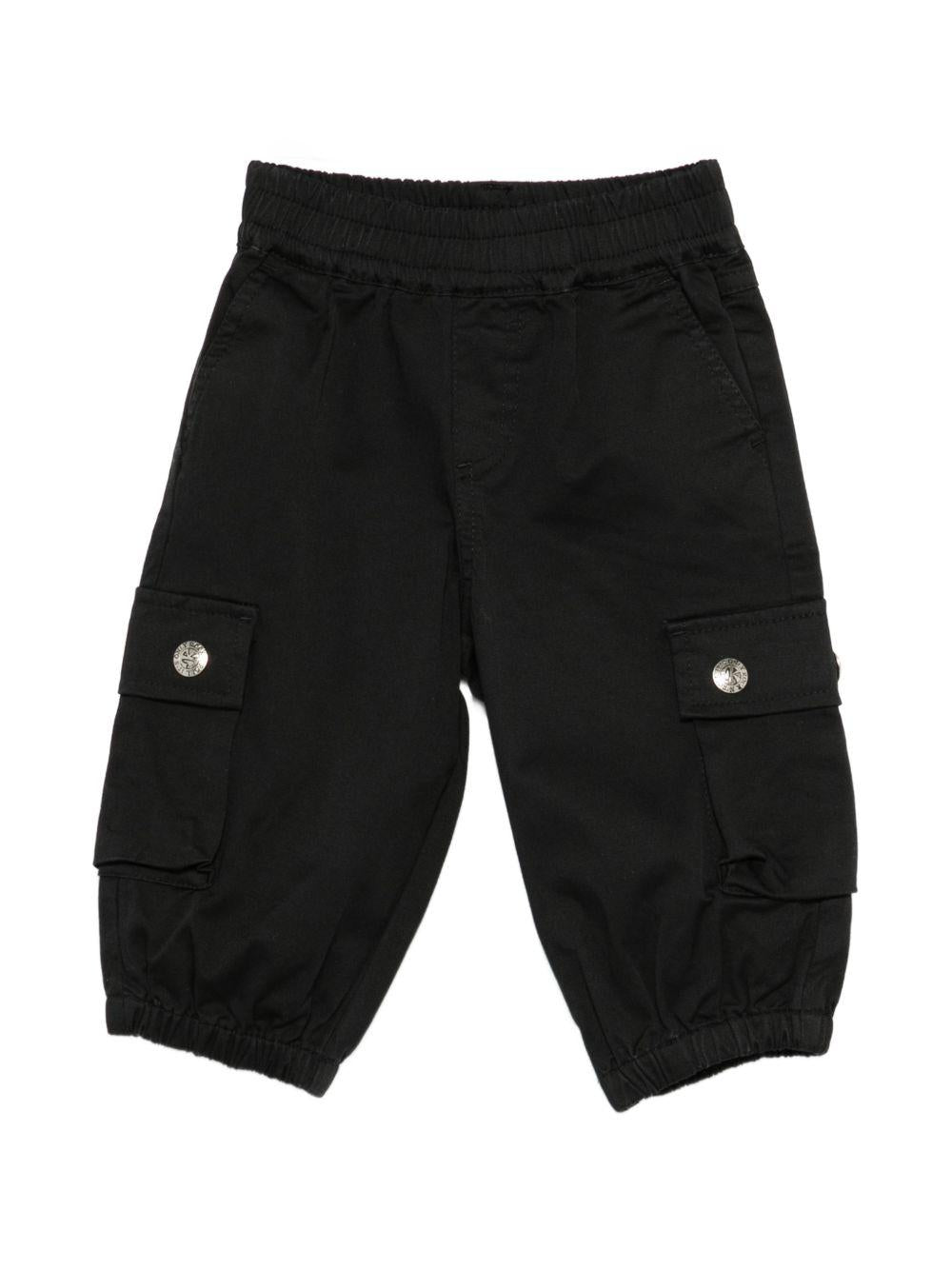 Pantaloni per neonato John Richmond Junior neri con tasca cargo RIP26127PA BLACK JOHN RICHMOND KIDS 