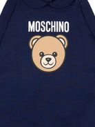 Tutina per neonato Moschino Kids blu con stampa Teddy Bear MUY09OLCA40 40016 MOSCHINO KIDS 