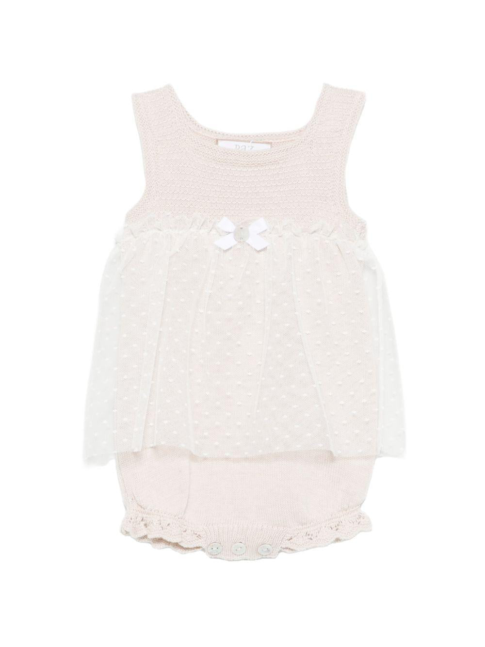 Body per neonata Paz Rodriguez beige con motivo a pois 020-123499 79 PaZ RODRIGUEZ KIDS 