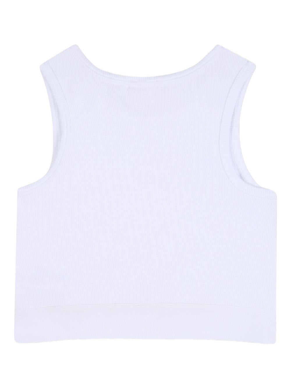 Top per bambina Givenchy Kids bianco a coste H31223 10P GIVENCHY KIDS 