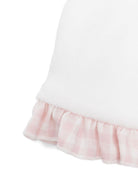 Cappello per neonata La Stupenderia bianco con rifiniture a quadretti 1TBCP04 L02Y18 LA STUPENDERIA 