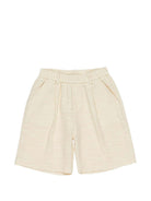Shorts per bambino Paolo Pecora Kids beige con tasche applicate PP4380 SABBIA PAOLO PECORA KIDS 