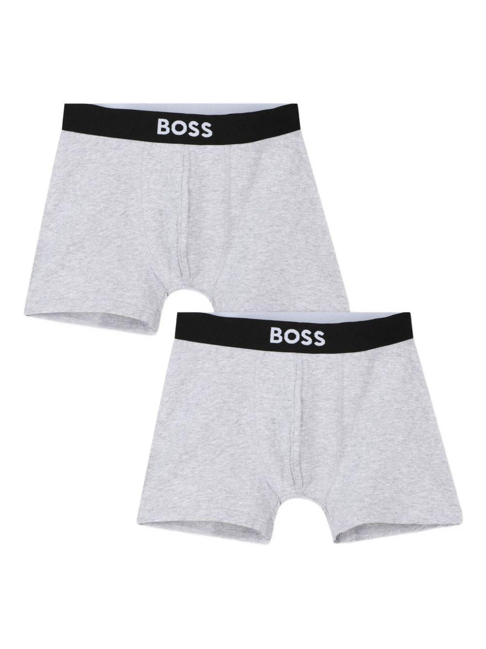 Set di 2 boxer Boss Kids grigi con stampa J52665 A32 BOSS KIDS 