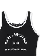 Costume da bagno per bambina Karl Lagerfeld Kids nero con stampa Z31113 09B KARL LAGERFELD KIDS 