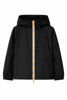 Giubbino per bambini Burberry Kids nero con inserti con motivo Vintage Check 8120201 A1189 BURBERRY KIDS 
