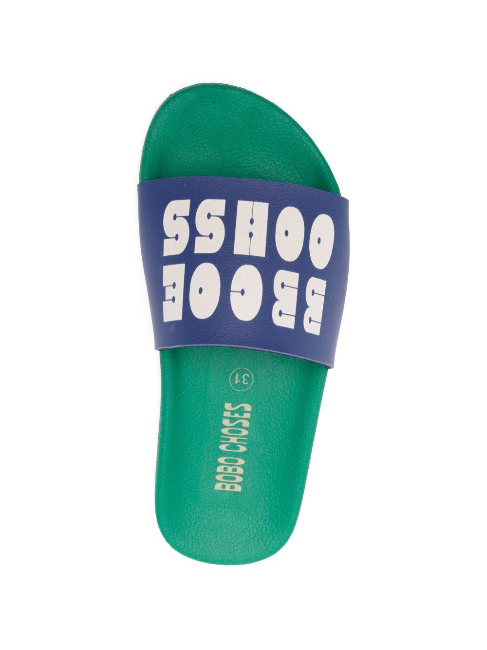 Ciabatte per bambino Bobo Choses multicolore con logo stampato sul davanti B126AI050 991 BOBO CHOSES KIDS 