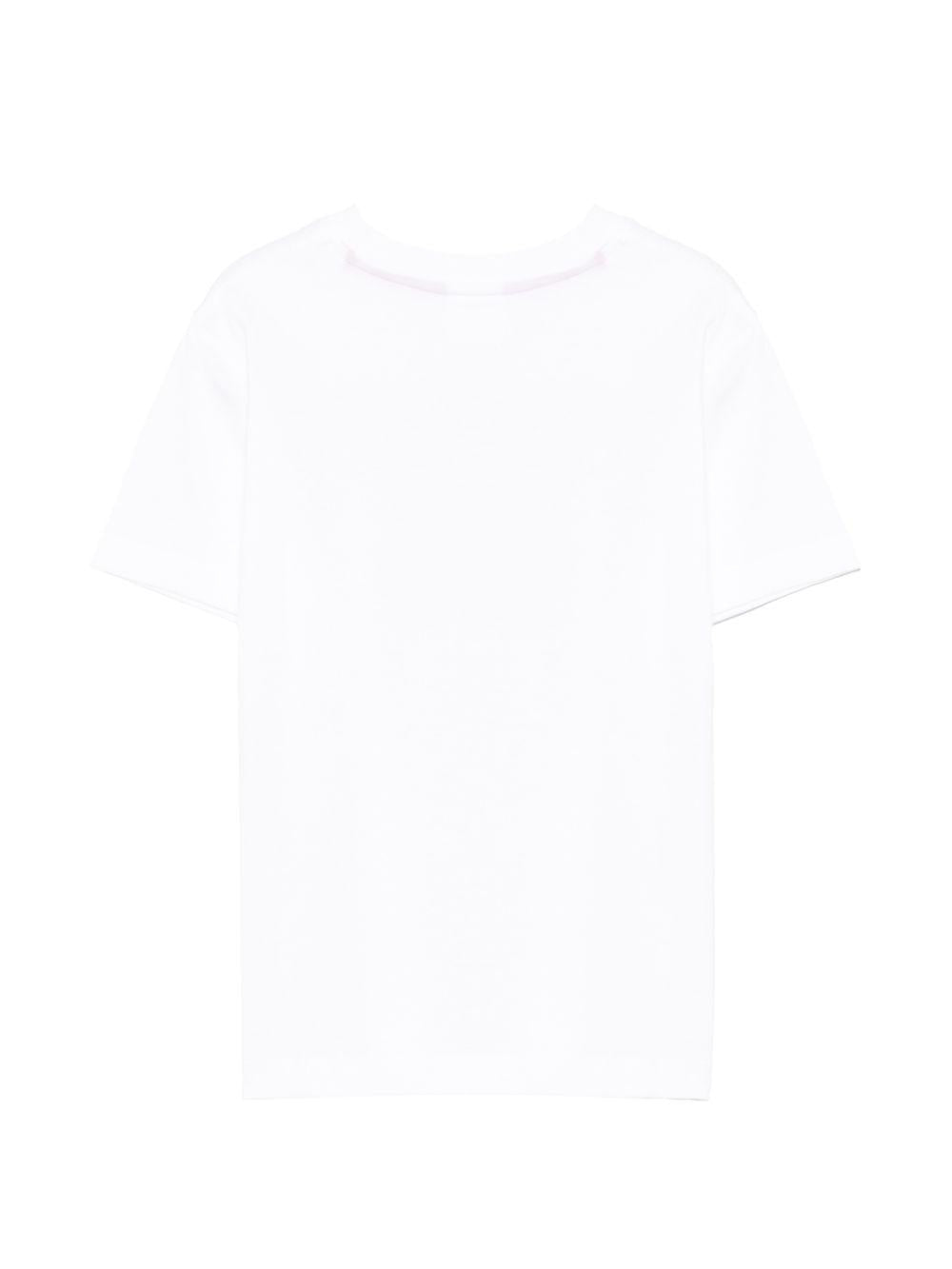 T-shirt per bambino Hugo Kids bianca con logo sul davanti G01019 10P Hugo KIDS 