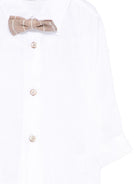 Set camicia con salopette per neonato Colorichiari beige a righe (3 pezzi) MN308408 4896 27 COLORICHIARI KIDS 