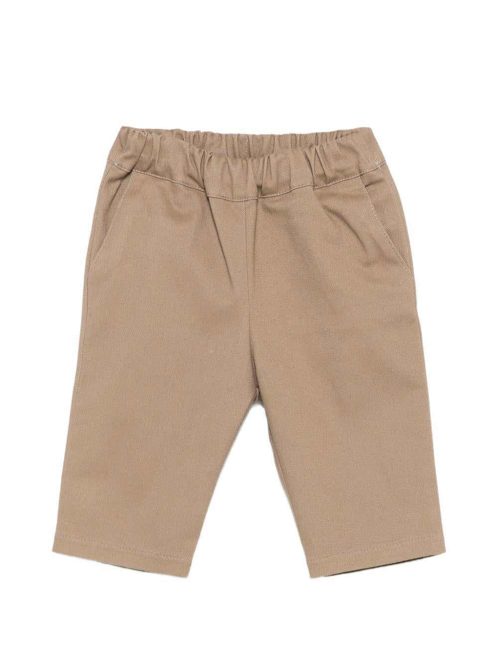 Pantaloni per neonato Douuod Kids marroni con due tasche posteriori con patta DZ6060 G0073 343 DOUUOD KIDS 