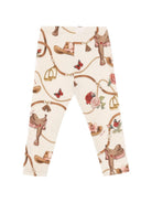 Pantaloni per bambina Monnalisa Kids bianchi con stampa grafica all-over 19H403NP 8011 029F MONNALISA KIDS 