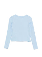 Cardigan per bambina Molo azzurro maniche lunghe a coste Giselle 2S26K308 5637 MOLO KIDS 