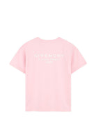 T-shirt per bambina Givenchy Kids rosa girocollo in cotone H31075 44Z GIVENCHY KIDS 