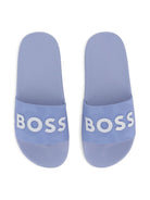 Ciabatte da bambino Boss Kids azzurre con logo J52799 881 BOSS KIDS 