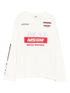 T-shirt per bambina MSGM Kids bianco con logo sul davanti F5MSJGTH015 013 MSGM KIDS 