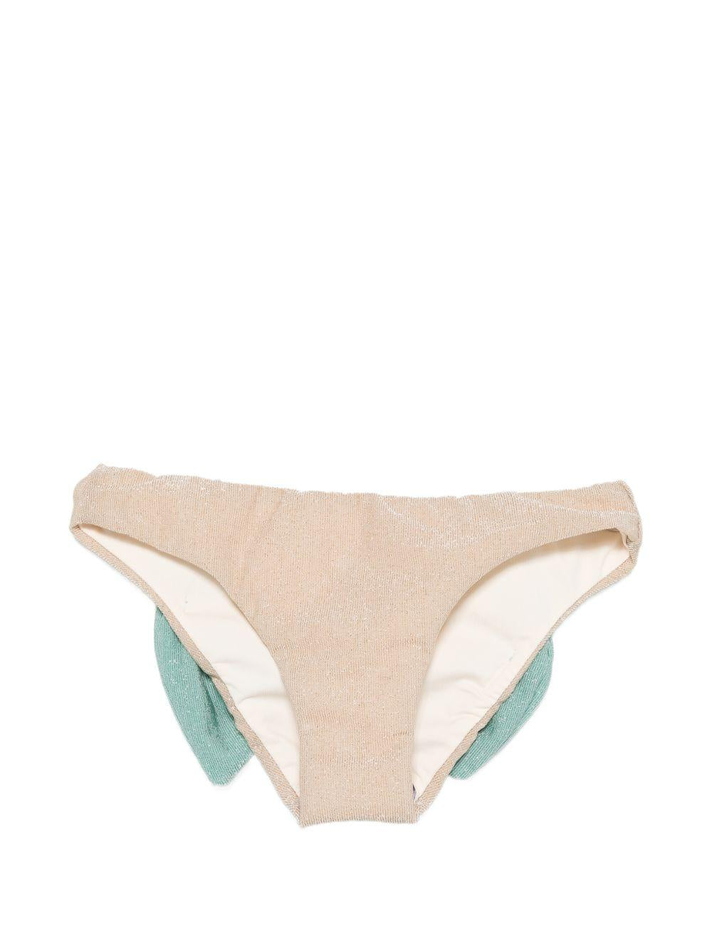 Costume per neonata MC2 Saint Barth Kids beige con cuciture tono su tono MAD0001 00075L MC2 ST. BARTH KIDS 