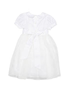 Abito per bambina Mariella Ferrari bianco con inserti in tulle ATI9 074 MARIELLA FERRARI KIDS 