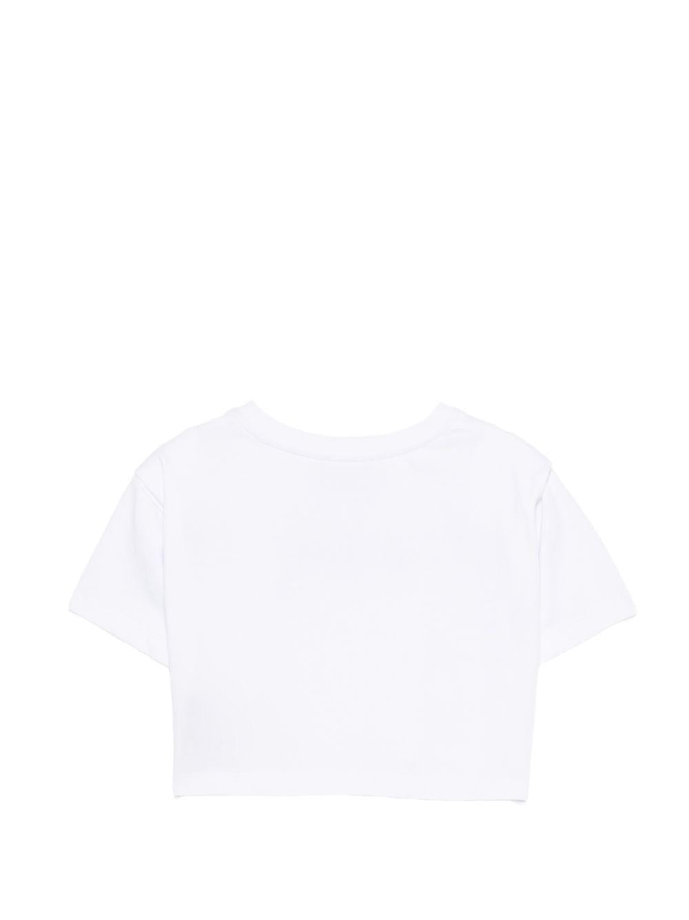 T-shirt per bambina John Richmond Junior bianca modello crop RGP26123TS WHITE JOHN RICHMOND KIDS 