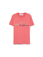 T-shirt con stampa per bambino Stone Island Junior rosso con orlo dritto K1S162100010S0150 V0089 STONE ISLAND JUNIOR 