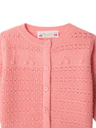 Cardigan Mahana per neonata Bonpoint rosa con dettaglio traforati P06XCAK00001 028A BONPOINT KIDS 