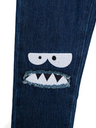 Jeans per bambino Stella McCartney Kids in denim con ricamo sul ginocchio TX6Q00 Z0746 620 STELLA McCARTNEY KIDS 