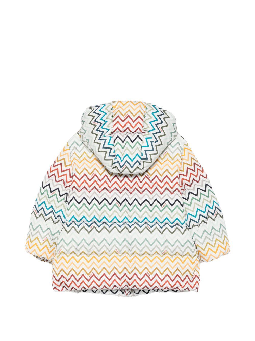 Piumino per bambino Missoni Kids multicolore con stampa a zigzag MZ2H17 N0442 960MC MISSONI KIDS 