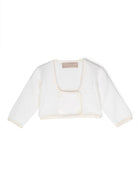 Cardigan doppiopetto per neonata La Stupenderia bianco con scollo quadrato WBSC60 800 LA STUPENDERIA 