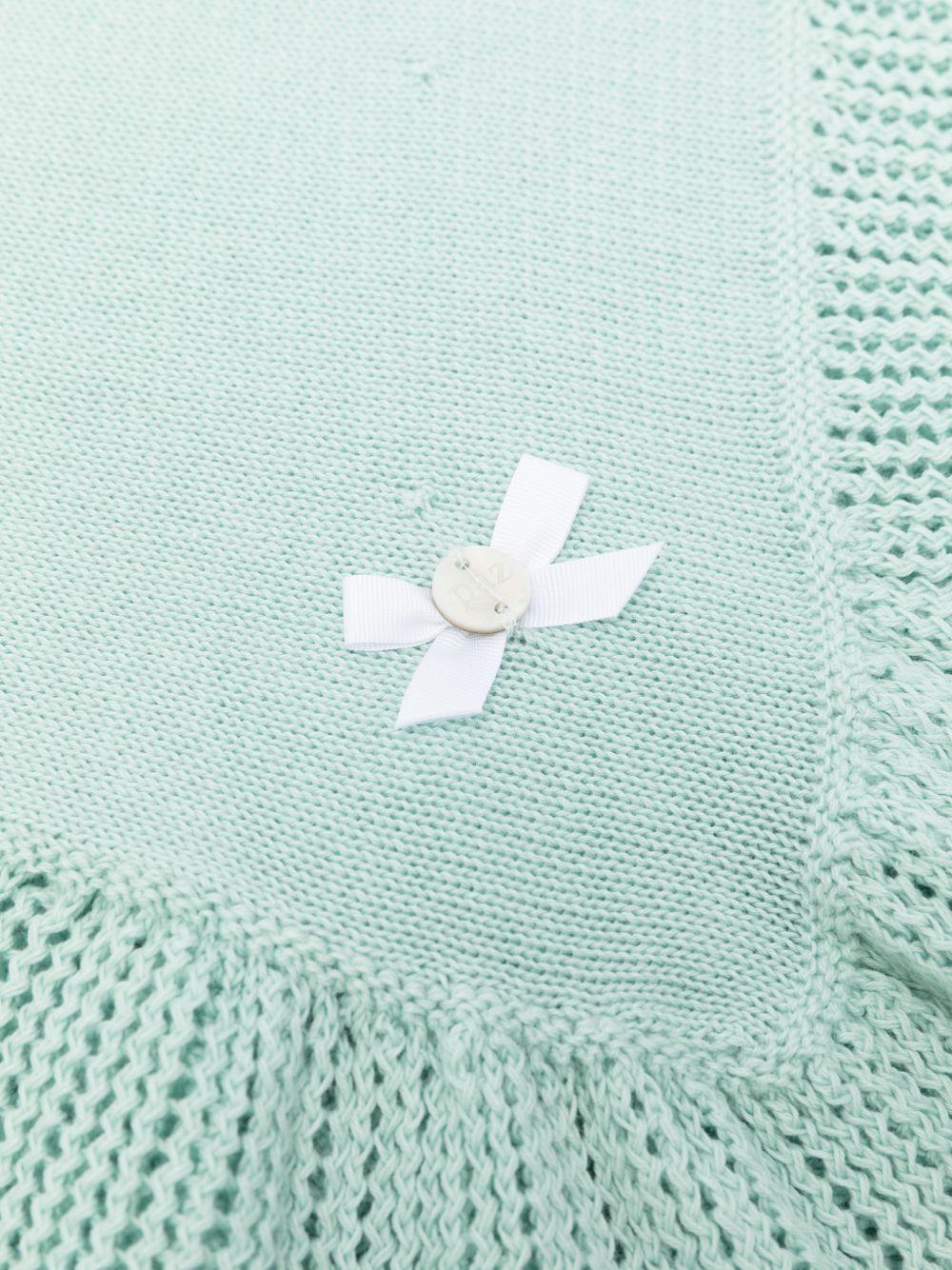 Coperta per neonati Paz Rodriguez verde con dettaglio fiocco 029-123464 1301 PaZ RODRIGUEZ 