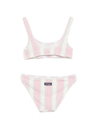 Bikini per bambina MC2 Saint Barth Kids rosa con righe verticali BAK0002 03808L MC2 ST. BARTH KIDS 