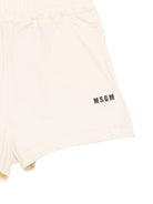 Shorts per bambina MSGM Kids bianchi con vita arricciata S6MSJGSH164 002 MSGM KIDS 