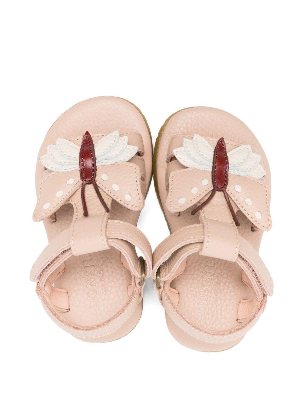 Sandali per neonata Donsje rosa con applicazione farfalla 1501802 CL006 DONSJE KIDS 