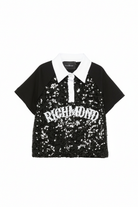 T-shirt per bambina Jhon Richmond Junior nero in paillettes RGP26041PO BLACK JOHN RICHMOND JUNIOR 