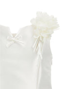 Abito per bambina Monnalisa bianco con applicazioni a fiori 71G902 7302 0001 MONNALISA KIDS 