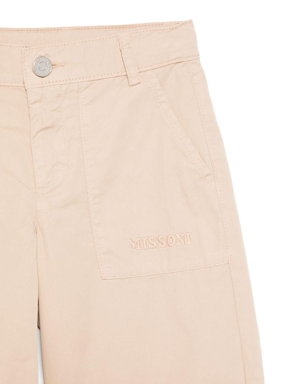 Shorts per bambino Missoni Kids beige con logo ricamato MY6Q09 G0072 130 MISSONI KIDS 