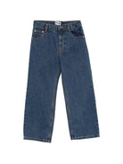Jeans per bambino Moschino Kids denim con design gamba dritta HUP08VL0E35 41104 MOSCHINO KIDS 