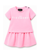 Abito per neonata John Richmond Junior rosa con dettaglio logo RIP26043CJ PINK BEGONIA JOHN RICHMOND KIDS 