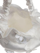 Borsa a spalla per bambina Self-Portrait Kids bianco con applicazione a fiori SS25-727-C CREAM SELF-PORTRAIT KIDS 