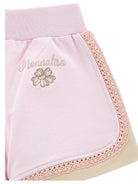 Shorts per neonata Monnalisa rosa con dettaglio fiore 39G407 7007 9002 MONNALISA KIDS 