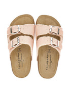 Ciabatte per bambina Philosophy di Lorenzo Serafini Kids rosa dettaglio logo sui lati I8G007 7717 0090 PHILOSOPHY KIDS 