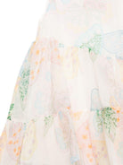 Vestito per neonata Fendi Kids bianco con stampa grafica farfalla BFB605 AVWK F0ZA0 FENDI KIDS 
